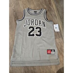 Nike Youth Jordan Jersey Black Gray Size Medium 10-12yrs #23 NWT